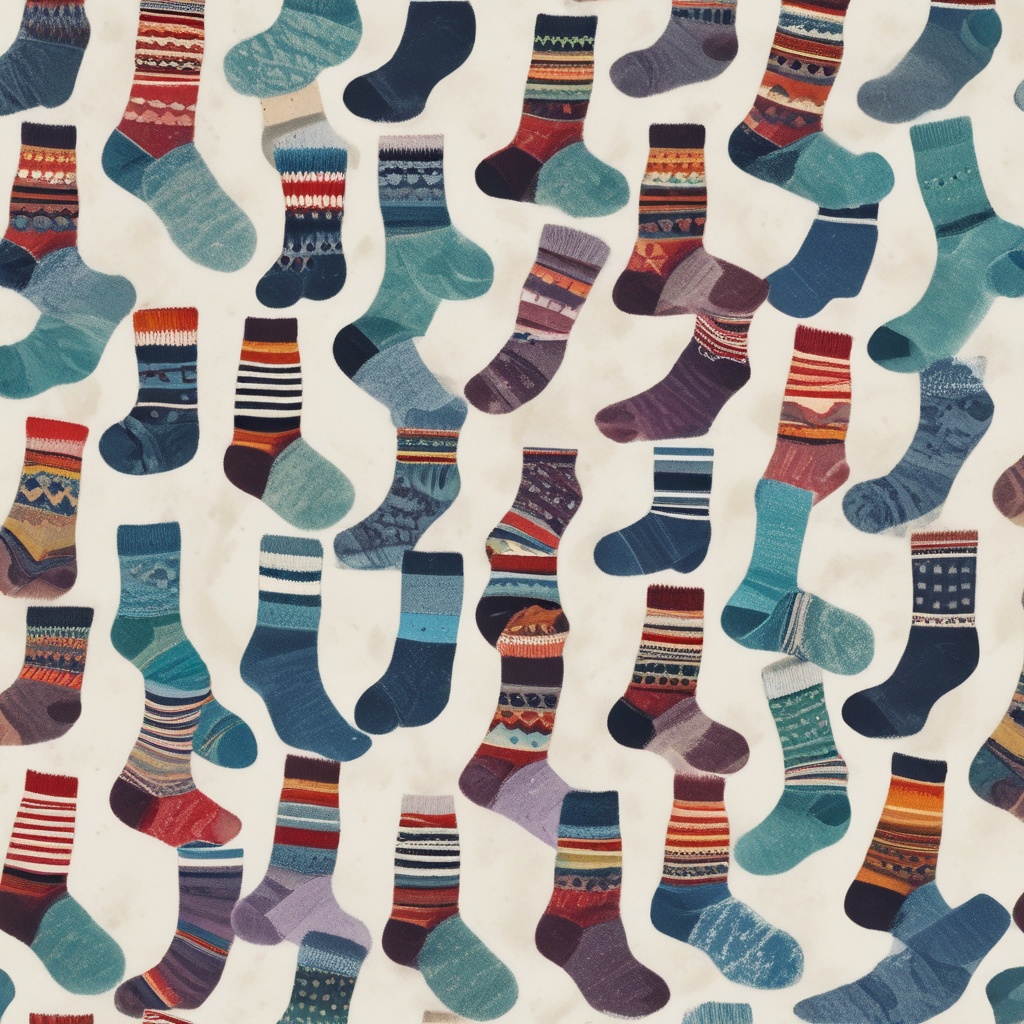 Patterned used socks
